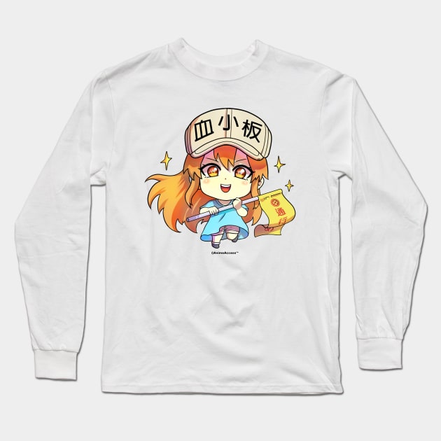 Hataraku Saibou: Cells at Work - Platelet-chan Long Sleeve T-Shirt by Anime Access